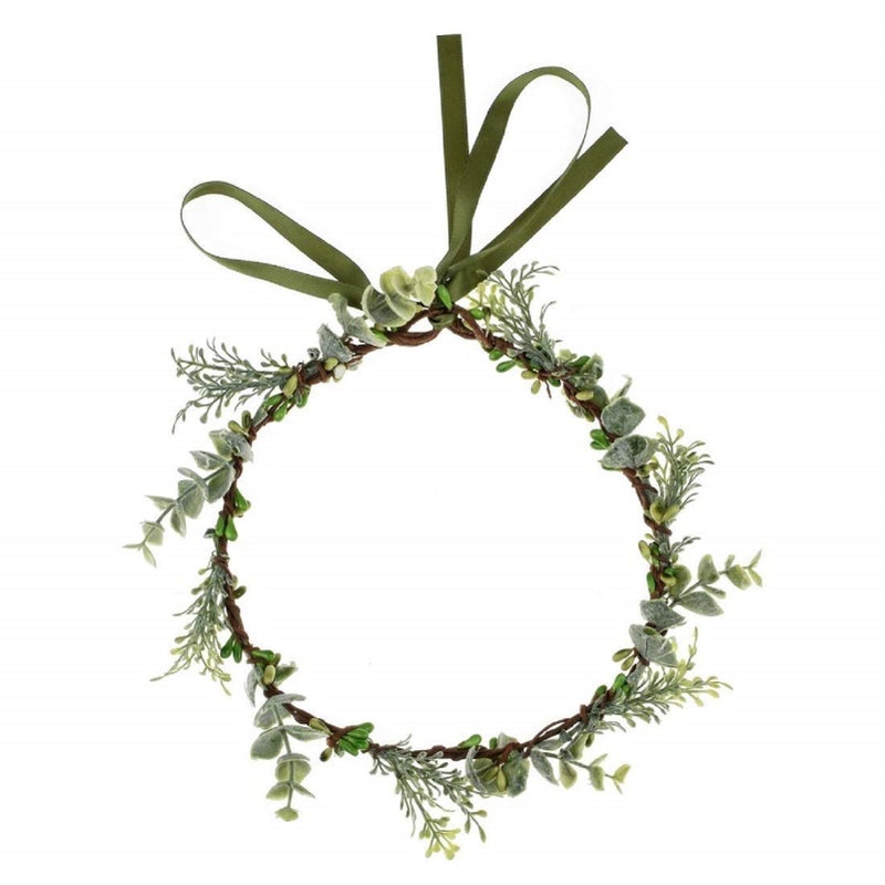 Vividsun Bridal Green Leaf flower Crown Eucalyptus Floral Headband Wedding Festivals Photo Props (Green leaf) - Image 2